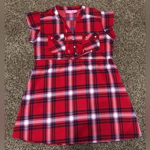 Times Maternity Plaid Short Sleeve Top Waist Tie Size Small